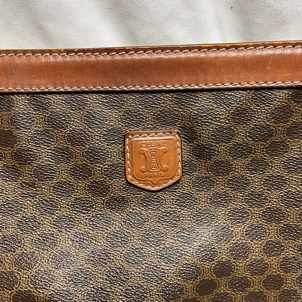 Celine Brown Macadam Second Bag/Clutch, EUC, COA, 12x9x3” - Picture 3 of 16